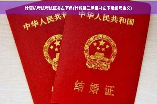 计算机考试考试证书左下角(计算机二级证书左下角编号含义)