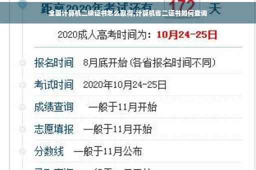 全国计算机二级证书怎么取得,计算机省二证书如何查询