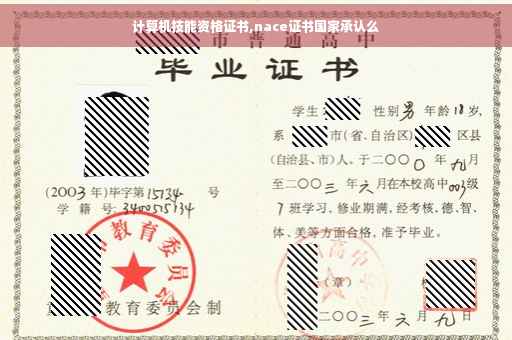 计算机技能资格证书,nace证书国家承认么