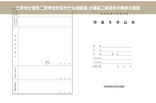 三月份计算机二级考试的证书什么时候领,计算机二级证书大概多久能发