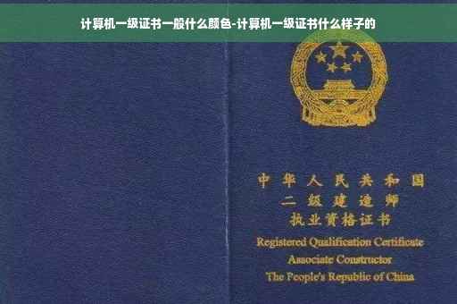 计算机一级证书一般什么颜色-计算机一级证书什么样子的