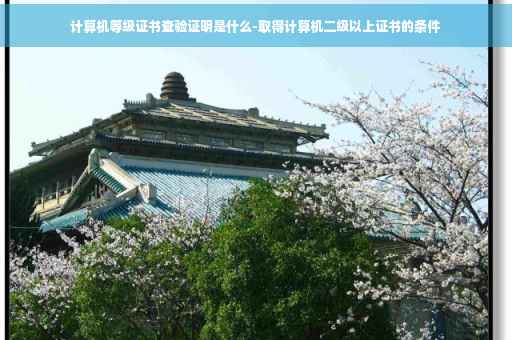 计算机等级证书查验证明是什么-取得计算机二级以上证书的条件