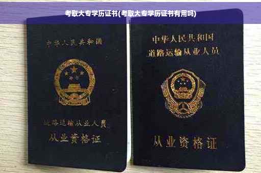 考取大专学历证书(考取大专学历证书有用吗)