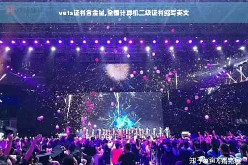 vets证书含金量,全国计算机二级证书缩写英文