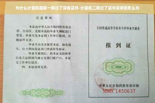 为什么计算机国家一级过了没有证书-计算机二级过了证书没拿到怎么办