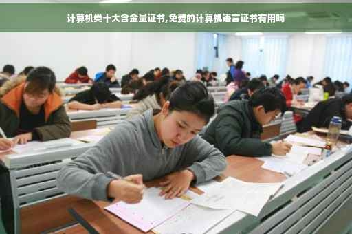 计算机类十大含金量证书,免费的计算机语言证书有用吗