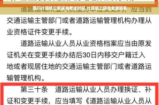 四川计算机二级证书考试时间,计算机二级含金量排名