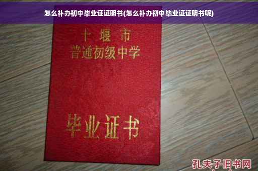 怎么补办初中毕业证证明书(怎么补办初中毕业证证明书呢)