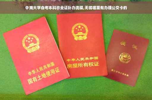 中南大学自考本科毕业证补办流程,无锡哪里有办理公交卡的