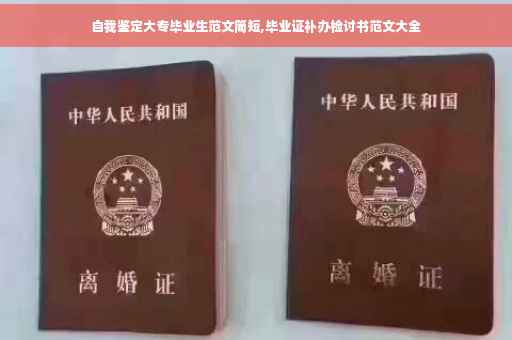 自我鉴定大专毕业生范文简短,毕业证补办检讨书范文大全