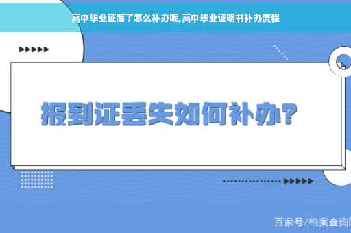 高中毕业证落了怎么补办呢,高中毕业证明书补办流程