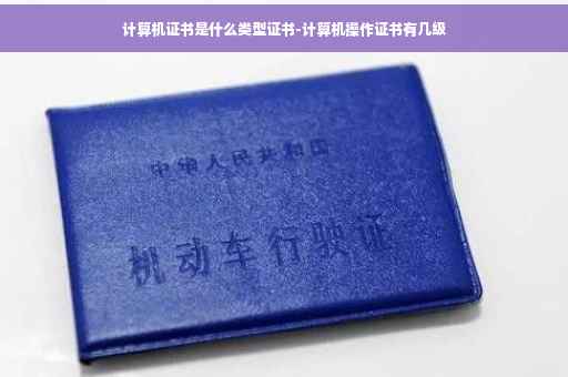 计算机证书是什么类型证书-计算机操作证书有几级