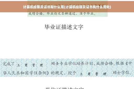 计算机绘图员证书有什么用(计算机绘图员证书有什么用处)