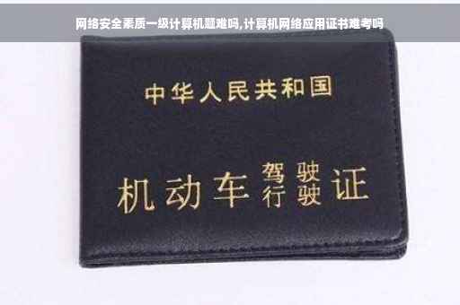 网络安全素质一级计算机题难吗,计算机网络应用证书难考吗