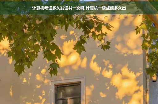 计算机考证多久发证书一次啊,计算机一级成绩多久出