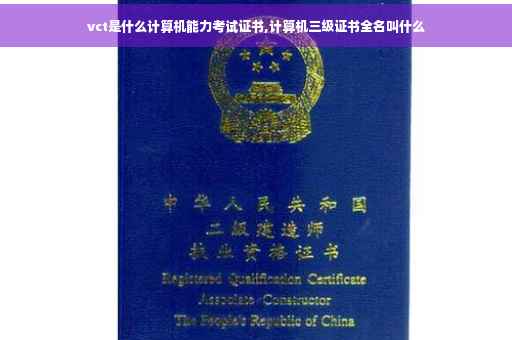 vct是什么计算机能力考试证书,计算机三级证书全名叫什么