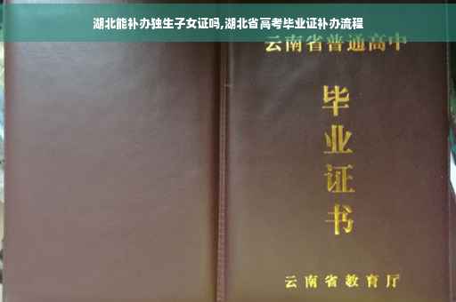 湖北能补办独生子女证吗,湖北省高考毕业证补办流程