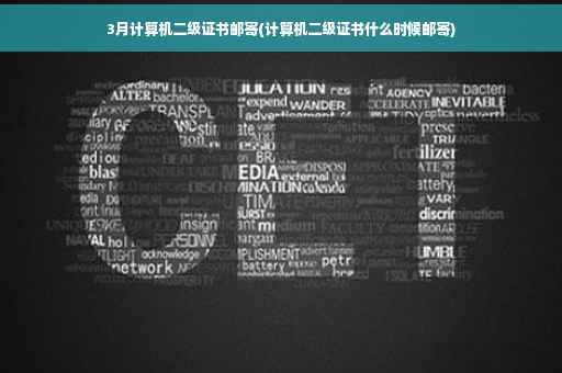 3月计算机二级证书邮寄(计算机二级证书什么时候邮寄)