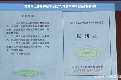 烟台网上补身份证怎么操作,烟台大学毕业证如何补办