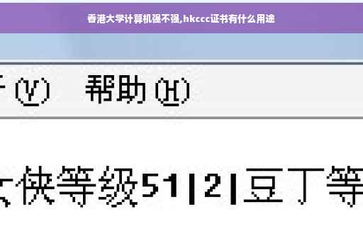 香港大学计算机强不强,hkccc证书有什么用途
