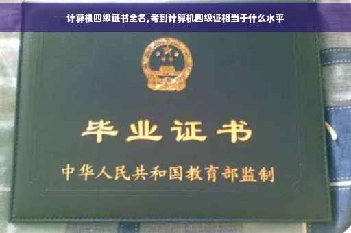 计算机四级证书全名,考到计算机四级证相当于什么水平