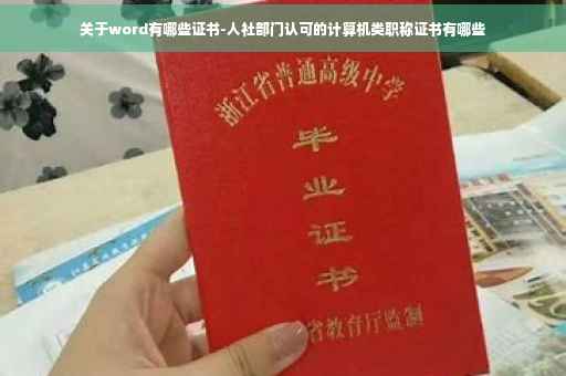 关于word有哪些证书-人社部门认可的计算机类职称证书有哪些