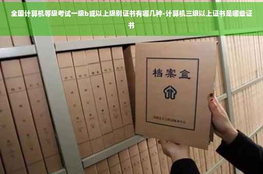 全国计算机等级考试一级b或以上级别证书有哪几种-计算机三级以上证书是哪些证书