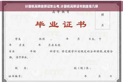 计算机高级技师证怎么考,计算机高级证书到底是几级