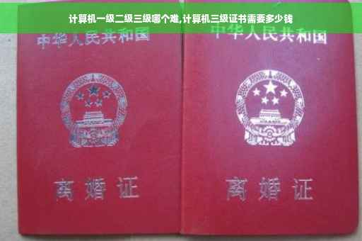计算机一级二级三级哪个难,计算机三级证书需要多少钱