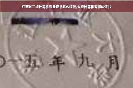 江西省二级计算机专业证书怎么领取,大专计算机考哪些证书