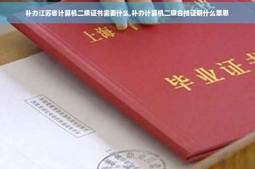 补办江苏省计算机二级证书需要什么,补办计算机二级合格证明什么意思