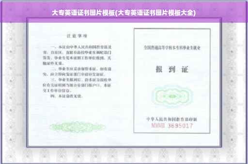 大专英语证书图片模板(大专英语证书图片模板大全)
