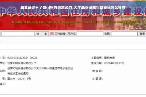 毕业证过不了如何补办呢怎么办,大学毕业没拿到毕业证怎么补救