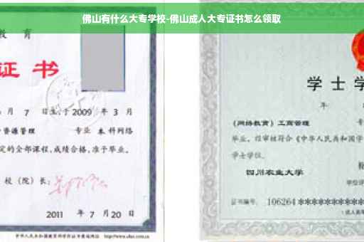佛山有什么大专学校-佛山成人大专证书怎么领取