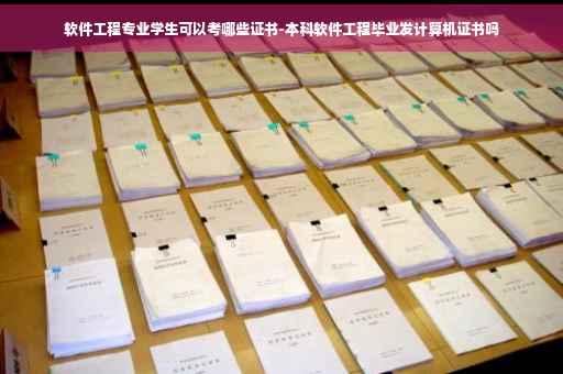 软件工程专业学生可以考哪些证书-本科软件工程毕业发计算机证书吗