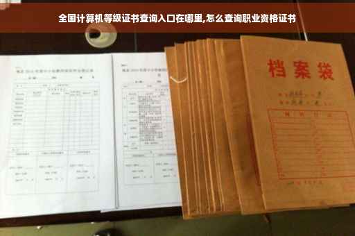 全国计算机等级证书查询入口在哪里,怎么查询职业资格证书