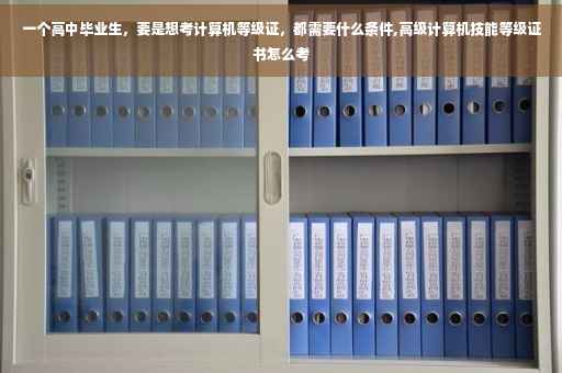 一个高中毕业生，要是想考计算机等级证，都需要什么条件,高级计算机技能等级证书怎么考