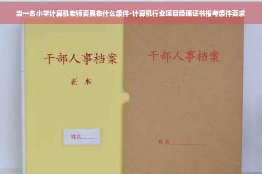当一名小学计算机老师要具备什么条件-计算机行业项目经理证书报考条件要求