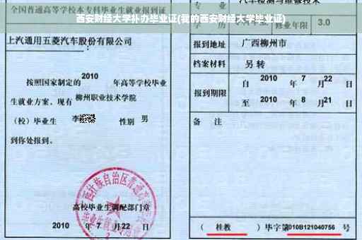 西安财经大学补办毕业证(我的西安财经大学毕业证)