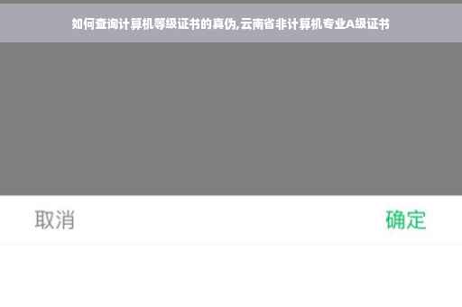 如何查询计算机等级证书的真伪,云南省非计算机专业A级证书