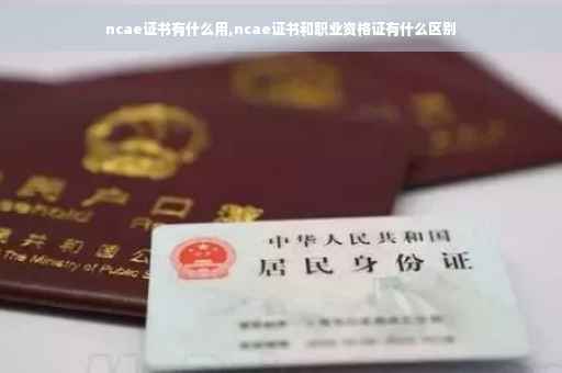 ncae证书有什么用,ncae证书和职业资格证有什么区别