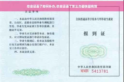 毕业证丢了如何补办,毕业证丢了怎么办最快最有效