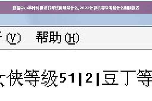 新疆中小学计算机证书考试网址是什么,2022计算机等级考试什么时候报名
