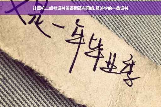 计算机二级考证书英语翻译有用吗,经济学的一些证书