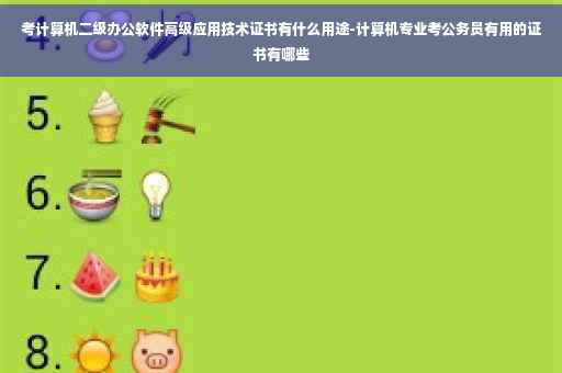 考计算机二级办公软件高级应用技术证书有什么用途-计算机专业考公务员有用的证书有哪些