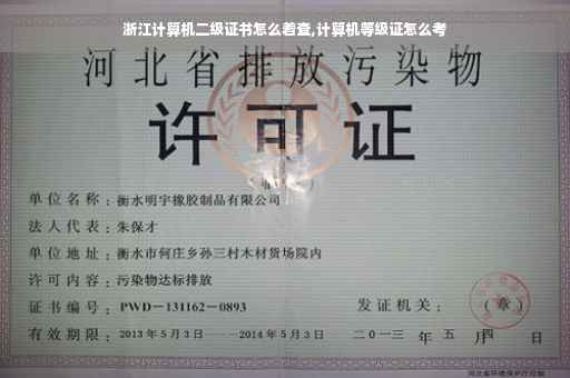 浙江计算机二级证书怎么着查,计算机等级证怎么考