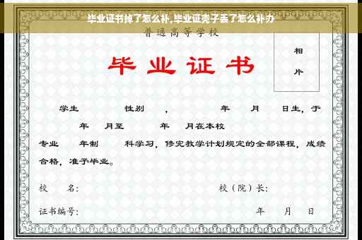 毕业证书掉了怎么补,毕业证壳子丢了怎么补办