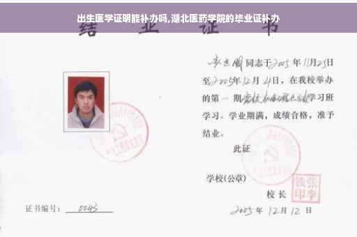 出生医学证明能补办吗,湖北医药学院的毕业证补办
