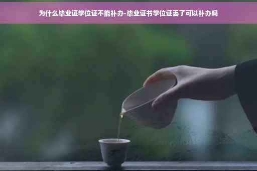 为什么毕业证学位证不能补办-毕业证书学位证丢了可以补办吗