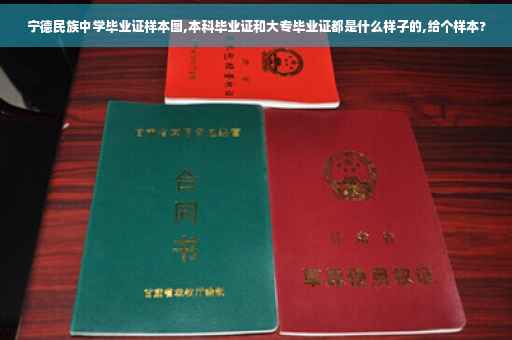 宁德民族中学毕业证样本图,本科毕业证和大专毕业证都是什么样子的,给个样本?